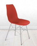Столовая / Кухонная мебель Стул Sheffilton SHT-ST29 пластик красный RAL3020 + SHT-S38 металл хром лак
